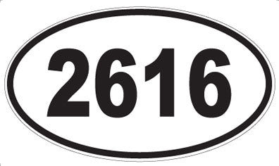 2616 - Oval Sticker