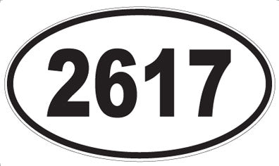 2617 - Oval Sticker