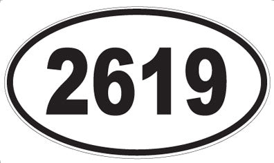 2619 - Oval Sticker