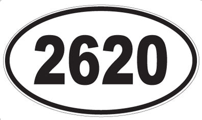 2620 - Oval Sticker