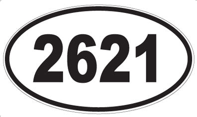 2621 - Oval Sticker