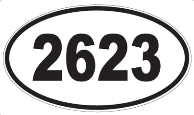 2623 - Oval Sticker