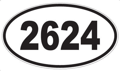 2624 - Oval Sticker