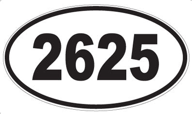 2625 - Oval Sticker