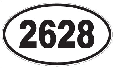 2628 - Oval Sticker