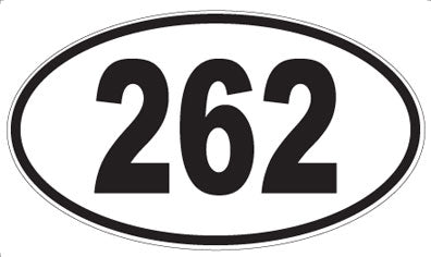 262 - Oval Sticker