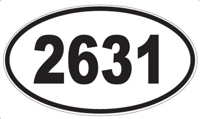 2631 - Oval Sticker