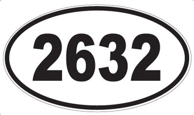 2632 - Oval Sticker