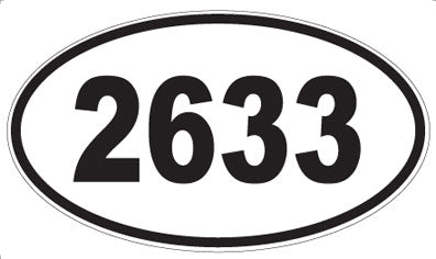 2633 - Oval Sticker