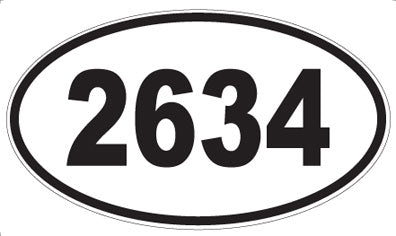 2634 - Oval Sticker