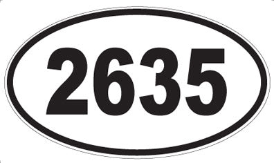 2635 - Oval Sticker