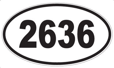 2636 - Oval Sticker