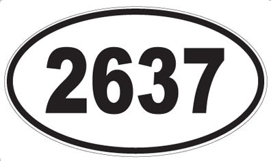 2637 - Oval Sticker