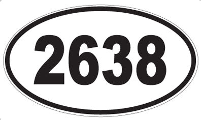 2638 - Oval Sticker