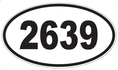 2639 - Oval Sticker