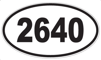 2640 - Oval Sticker