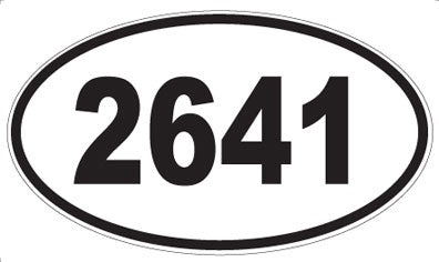 2641 - Oval Sticker