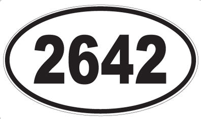 2642 - Oval Sticker