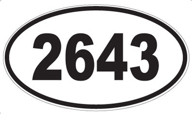 2643 - Oval Sticker