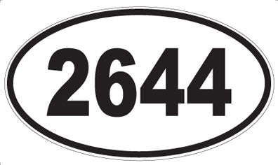 2644 - Oval Sticker