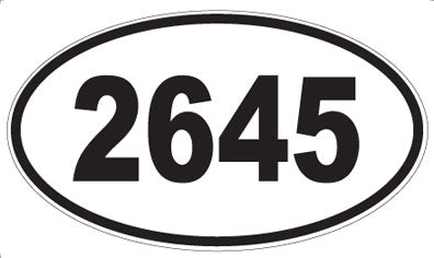 2645 - Oval Sticker