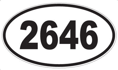 2646 - Oval Sticker