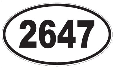 2647 - Oval Sticker