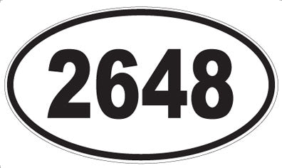 2648 - Oval Sticker