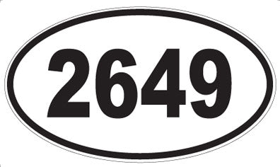 2649 - Oval Sticker