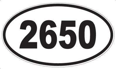 2650 - Oval Sticker