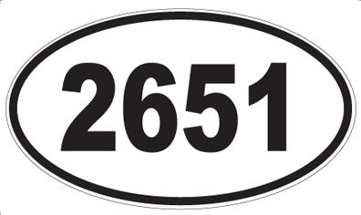 2651 - Oval Sticker