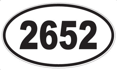 2652 - Oval Sticker