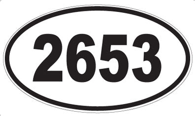 2653 - Oval Sticker