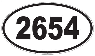 2654 - Oval Sticker