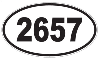 2657 - Oval Sticker