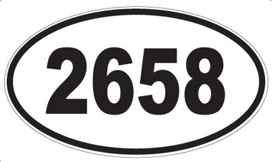 2658 - Oval Sticker