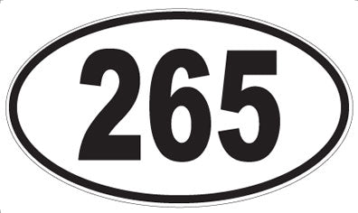 265 - Oval Sticker