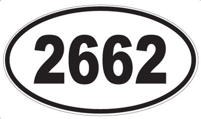 2662 - Oval Sticker
