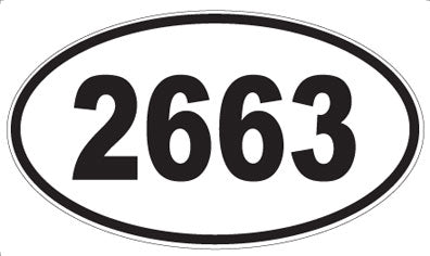 2663 - Oval Sticker