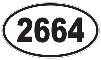 2664 - Oval Sticker