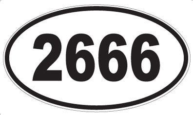 2666 - Oval Sticker