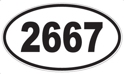 2667 - Oval Sticker