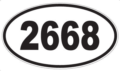 2668 - Oval Sticker