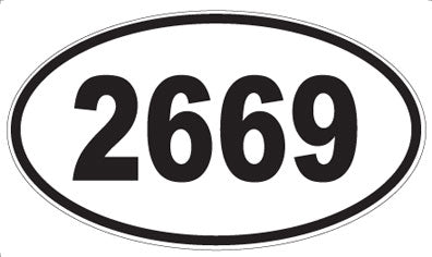 2669 - Oval Sticker