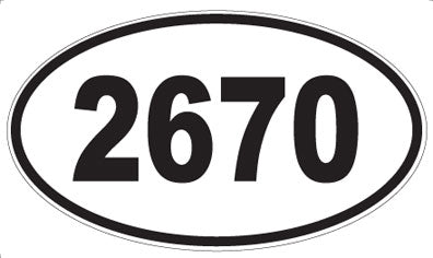 2670 - Oval Sticker
