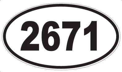 2671 - Oval Sticker