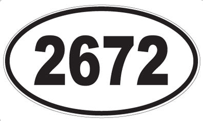 2672 - Oval Sticker