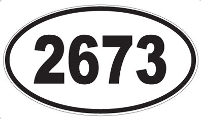 2673 - Oval Sticker