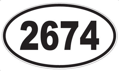 2674 - Oval Sticker
