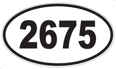 2675 - Oval Sticker